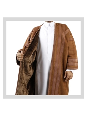 Men’s Brown Suede Fur Coat