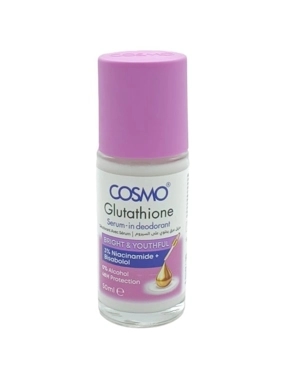 Cosmo Glutathione deodorant contains niacinamide and bisabolol serum