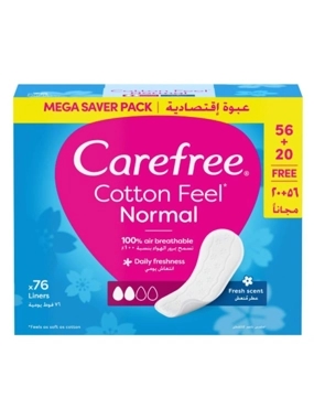 CAREFREE DAILY FRESH SCENT SANITARY PADS