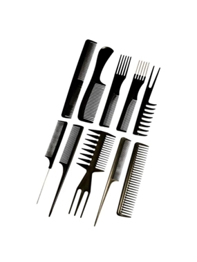 HAIR SYSTEM COMB SET BLACK