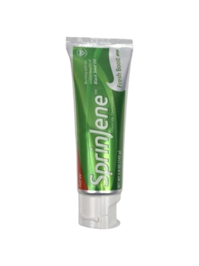 Springine Toothpaste with Fluoride and Black Seed Oil, Strong Refreshing