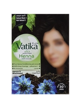 VATIKA HENNA WITHOUT AMMONIA AND BLACK SEED NATURAL BLACK