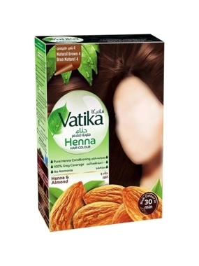 Vatika Henna NO AMMONIA Almond NATURAL Brown