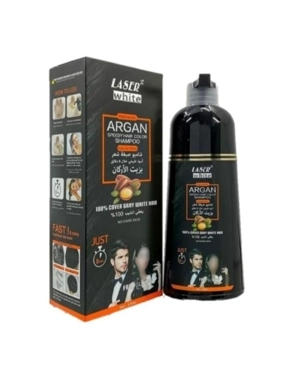 LASER WHITE HAIR DYE SHAMPOO ARGAN BLACK