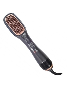 OKEMA HAIR DRYER WITH BRUSH ALUMINUM BLACK
