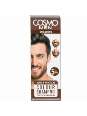 COSMO COLOR SHAMPOO BEARD & MUSTACHE DARK BROWN