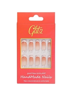 GLITZ NAIL TIPS GEL ALTERNATIVE – FRENCH NUDE