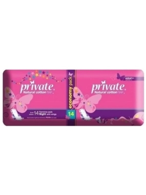 PRIVATE SANITARY NAPKINS ULTRA THIN REGULAR& NIGHT SIZE WITH WINGS