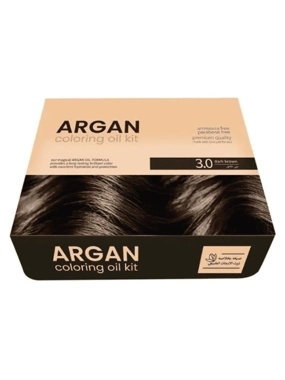 argan صبغة شعر بني غامق 3.0بخلاصة زيت الارجان الطبيعي