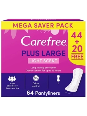 CAREFREE DAILY PADS LARGE SIZE WITH LIGHT FRAGRANCE