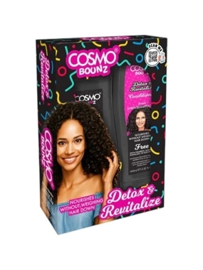 COSMO BOUNCE NATURAL HAIR RENEWAL SH + COND SET WITH ACTIVATED CHARCOAL