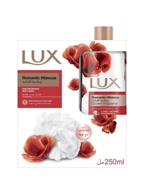 LUX BODY WASH ROMANTIC HIBISCUS WITH LOOFAH