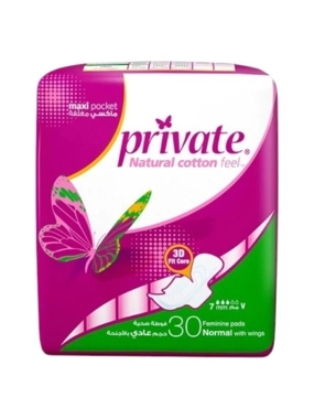 PRIVATE SANITARY NAPKINS REGULAR WITH WINGS