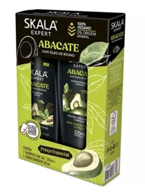 SCALA SET SHMP AND CONNER WITH AVOCADO AND CASTOR OIL 325 ML FOR EACH BOTTLE