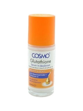 Cosmo Glutathione deodorant containing serum, niacinamide, and vitamin C