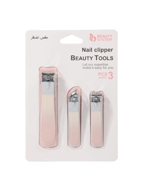 BEAUTY SYSTEM SCISSORS NAIL 3PCS BK25-055
