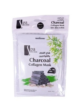 SPA System Face Mask with Charcoal and Collagen, Bag