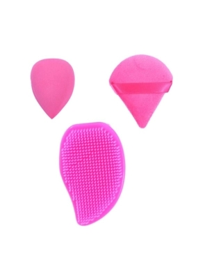 Beauty System Makeup Sponge with Brush 3 Pieces BK25-246