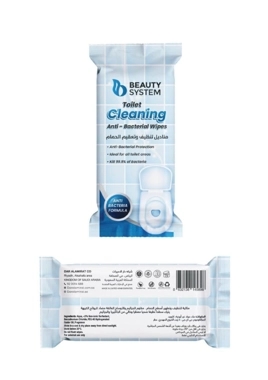 BEAUTY SYSTEM WIPES CLEANING AND DISINFECTING BATHROOM