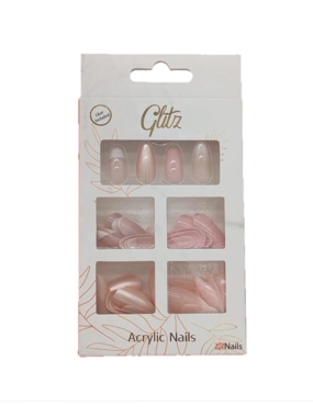 Glitz Acrylic Artificial Nails 4 Colors