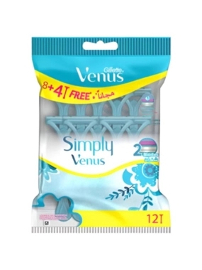 GILLETTE SIMPLY VENUS 2-BLADE WOMEN'S RAZOR, 12 COUNT