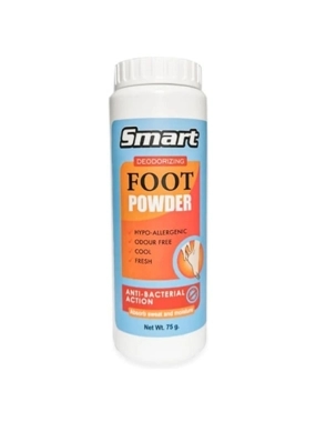 smart powder energizing for foot odor removal