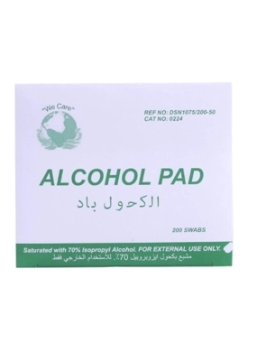 WE CARE WIPES COTTON SATURATED WITH ALCOHOL ISOPROPYL 70%
