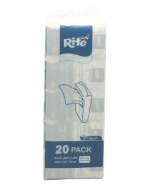 I saw soft white tissues, 20 packs