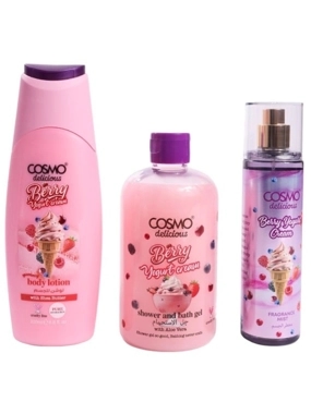 Cosmo Delicious body care set perfume, lotion, and shower gel