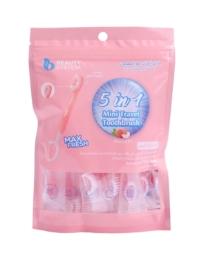 Beauty System toothpaste and brush with dental floss in peach flavor