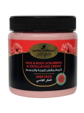 JARDIN OLIAN BODY & FACE SCRUBBING & EXFOLIANTING CREAM - ARGAN OIL & AKER FASSI
