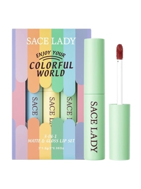 SACE LADY Matte & Gloss Lip Set"3-in-1