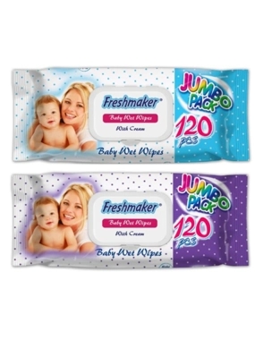 Fresh Maker Jumbo Pack Wet Wipes for Babies 120PCS