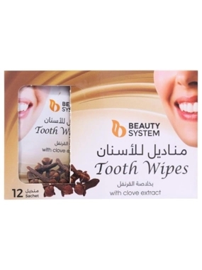 BEAUTY SYSTEM TEETH WIPES WITH CLOVE EXTRACT