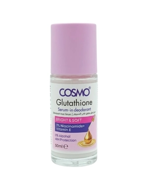 Cosmo Glutathione deodorant contains niacinamide serum and vitamin E
