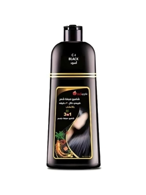 Apple reply shampoo - dye - conditioner covers the gray completely black.