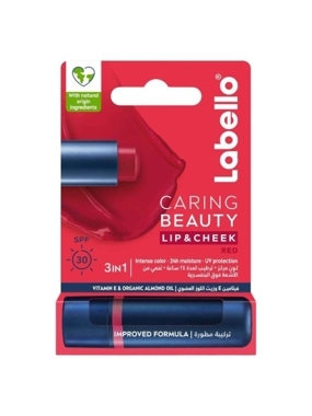 LABELO COLORED BALM FOR LIPS AND CHEEKS WITH SPF 30 - RED