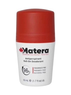 Matera Antiperspirant Roll On Deodorant Lasts 96 Hours