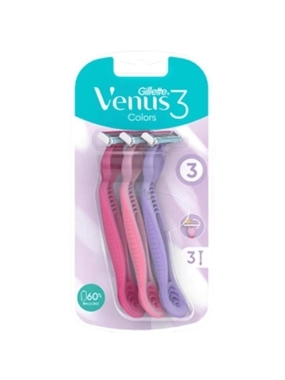 GILLETTE SIMPLY VENUS 3-BLADES DISPOSABLE RAZOR - 3PIECES
