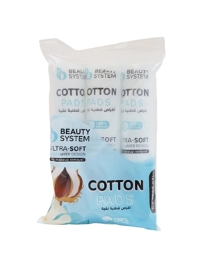 BEAUTY SYSTEM 100% PURE COTTON PADS PACK OF 3