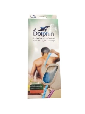 dolphin bath sponge with rubber handle 8287