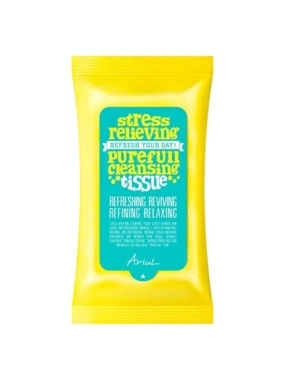 ARIUL STRESS RELIEVING PUREFL CLEANSING TISSUE 15'S