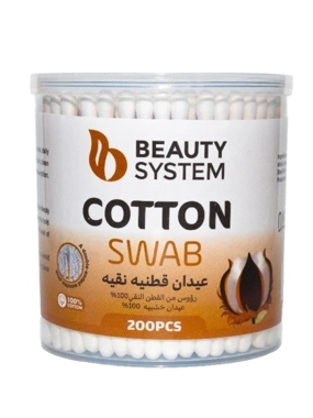 BEAUTY SYSTEM WOODEN STICKS COTTON PURE