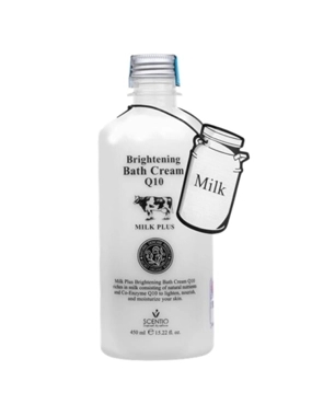 SCENTIO BRIGHT WHITE SHOWER CREAM FOR SKIN BRIGHTENING MILK PLUS Q10