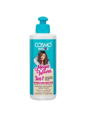 COSMO BOUNCE 3-IN-1 LEAVE-IN CREAM + HEAT PROTECTANT + STYLING FOR WAVY HAIR