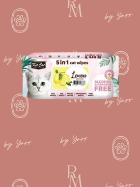 Kit Cat wet wipes 5in1 lemon scented 80pcs