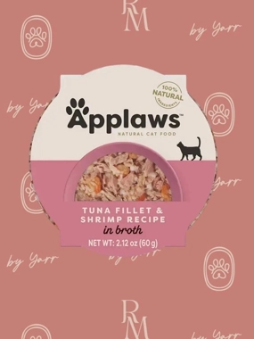 applaws cat pots tuna fillet with prawn 60g