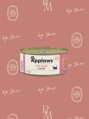 Applaws Canned Moisturized Cat Food Tuna Steaks with Shrimp in Gravy 70g