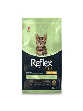 REFLEX PLUS KITTEN FOOD STERILISED CHICKEN 1.5KG