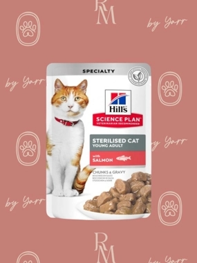 Hill’s wet food sterilised cat with salmon 85g
